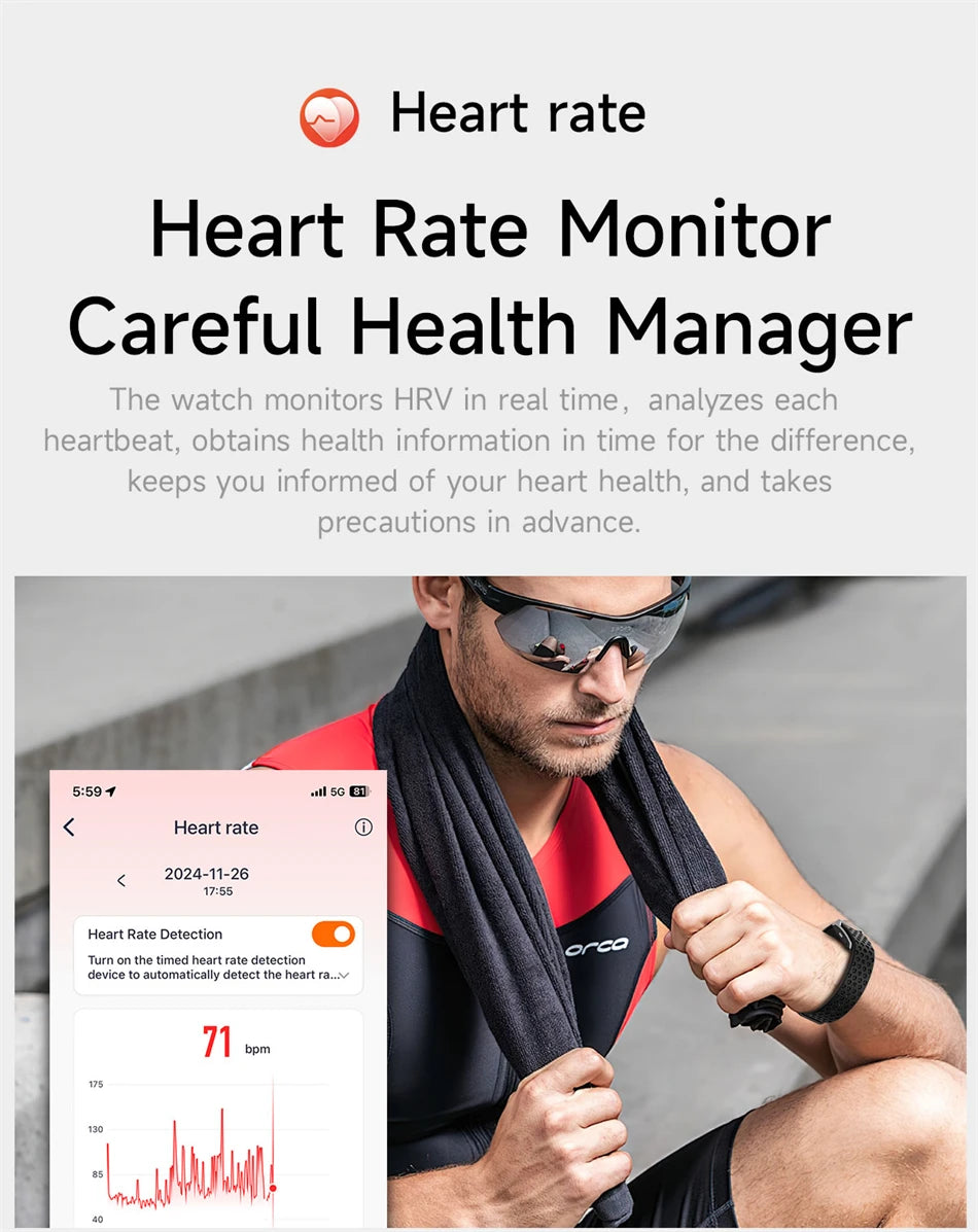 Smart Health Wristband, Wearable Activity Fitness Tracker Multi-Sport Mode All-Day Automatic Continuous Monitoring Health Data