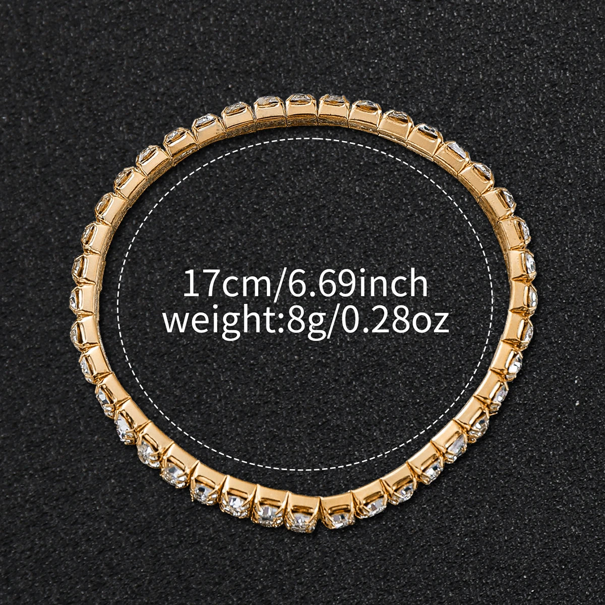 2PCS Fashion Full Diamond Women's Watch Gold Steel Band Analog Quartz Watches Bracelet Set