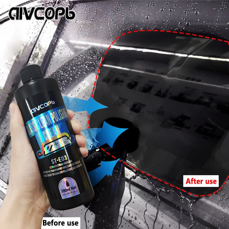 Car Glass Film Remover Windshield Cleaner Glass Film Coating Glass Oil Paste Film Emoval Cream Clean Stains Auto Detailing