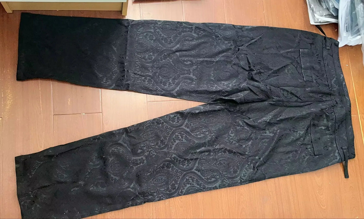 New 2026 Men's Gothic Pants Vintage Halloween Performance Vampire Cosplay Costumes Steampunk Jacquard Leisure Slim Trousers Male