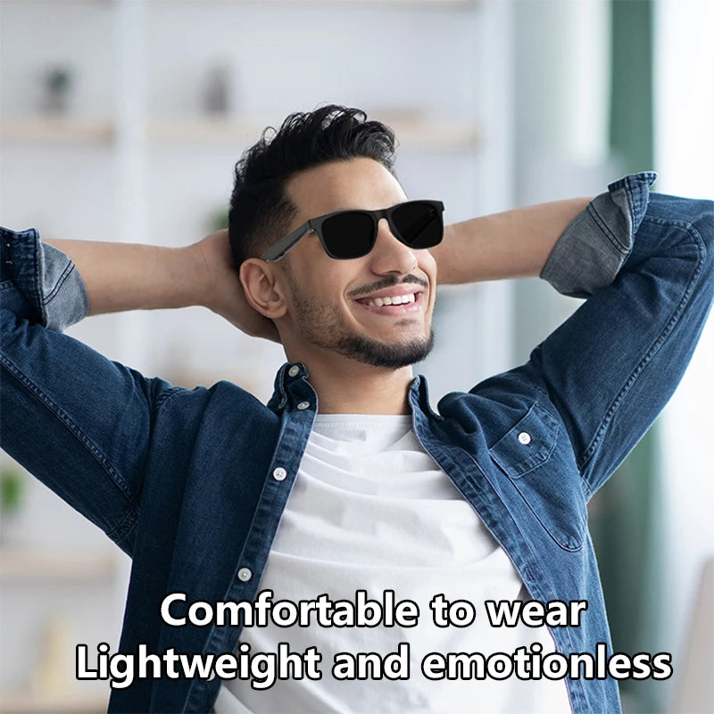 Lenovo Smart Glasses Remote Control Touch Photo Camera Recording Translator Voice Assistant Adults Wireless Bluetooth Glasses