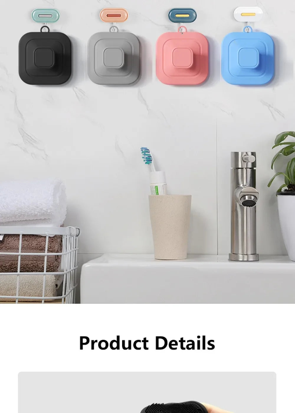 2-in-1 Men's Silicone Brush - Square Face & Beard Exfoliator, Travel-Size Deep Cleanser for Grooming Essentials