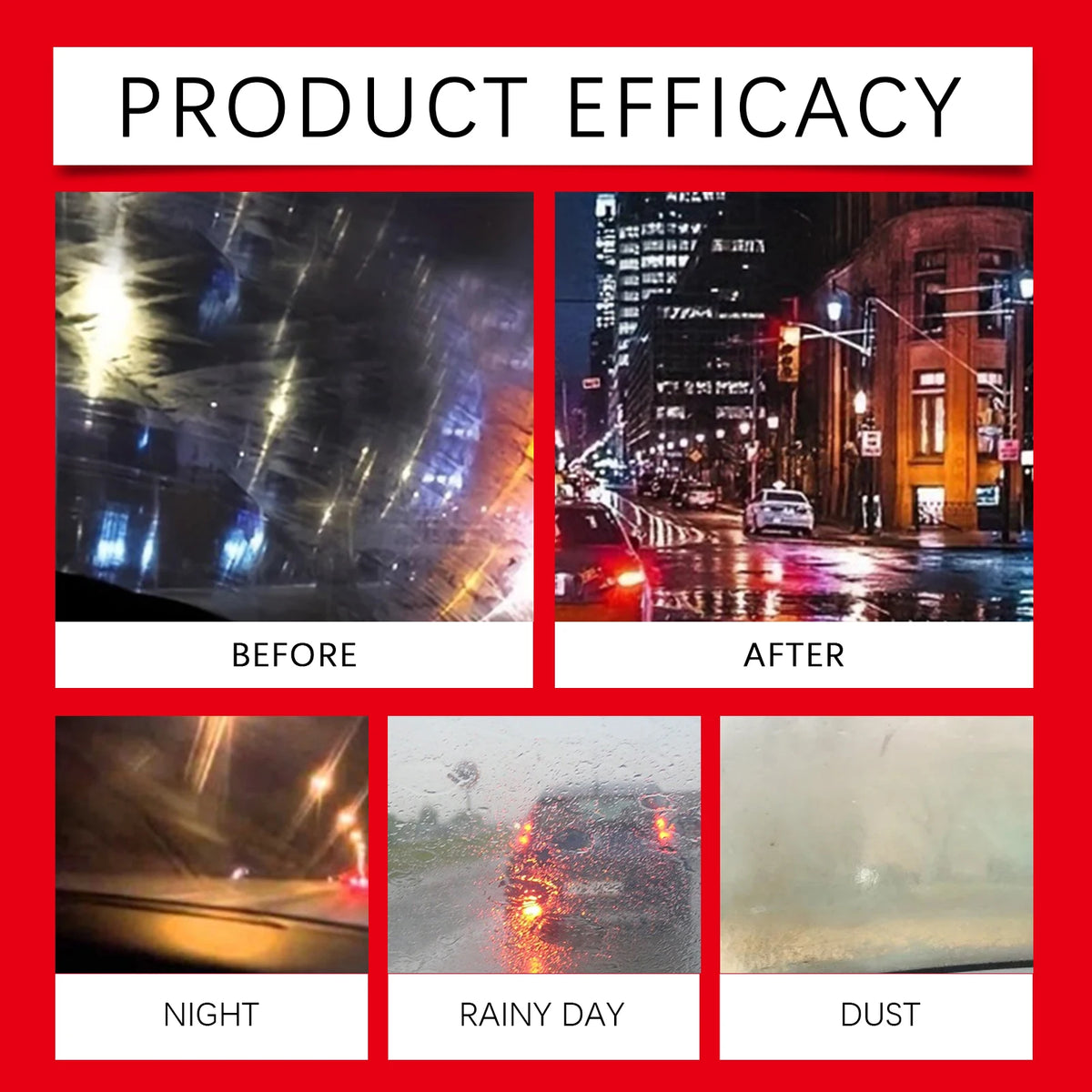 Car Glass Oil Film Remover With Supplements Kit Auto Windshield Glass Dust Removal Polishing Hydrophobic Cleaner Care Care