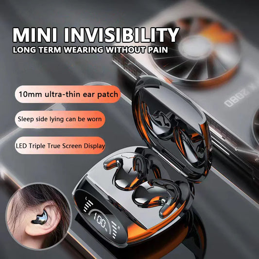 Sleep Invisible Headset Noise Cancelling Wireless Headsets Waterproof Sports Stereo With Mic Bluetooth Earohone