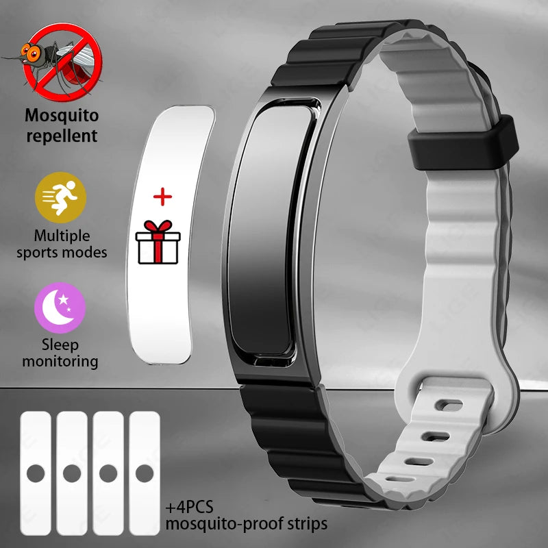 स्मार्ट वॉच मच्छर-रोधी स्मार्ट ब्रेसलेट स्मार्टवॉच पुरुषों और महिलाओं के लिए एंड्रॉइड आईओएस स्पोर्ट्स स्मार्ट बैंड फिटनेस आउटडोर मल्टीस्पोर्ट