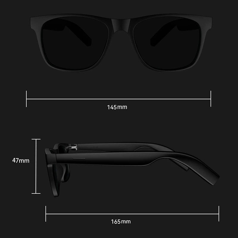 Lenovo Smart Glasses Remote Control Touch Photo Camera Recording Translator Voice Assistant Adults Wireless Bluetooth Glasses
