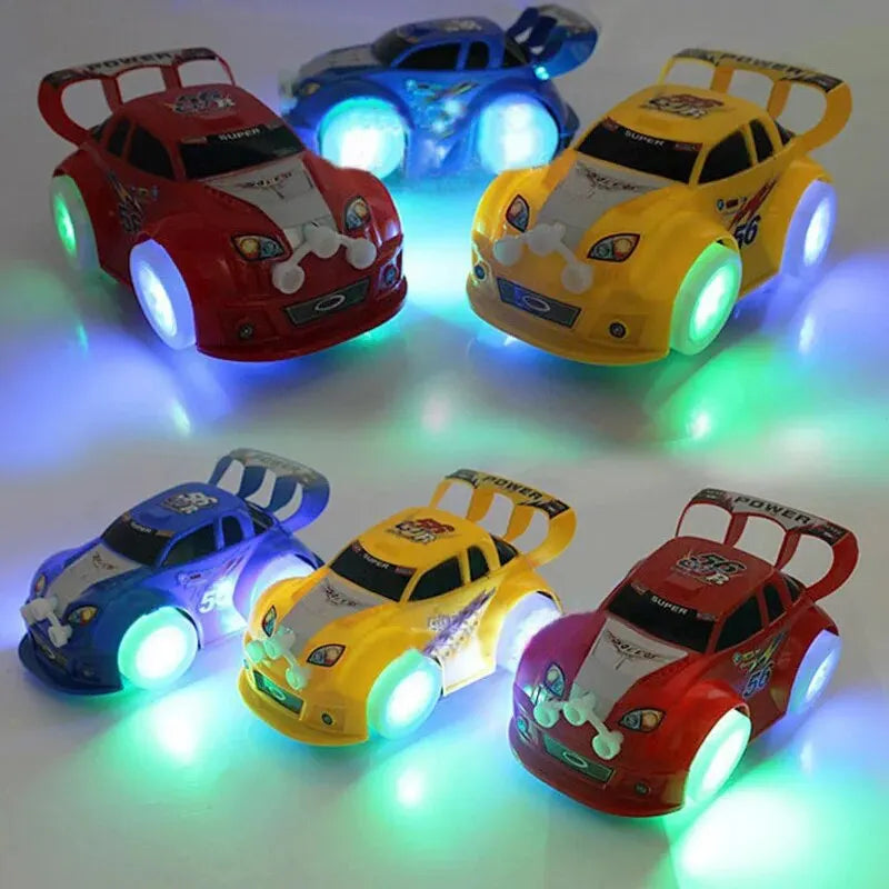 Children's Electric Toy Car Flashing Music Omnidirectional Rotating Cool Electric Light Boy Girl Best Holiday Gift
