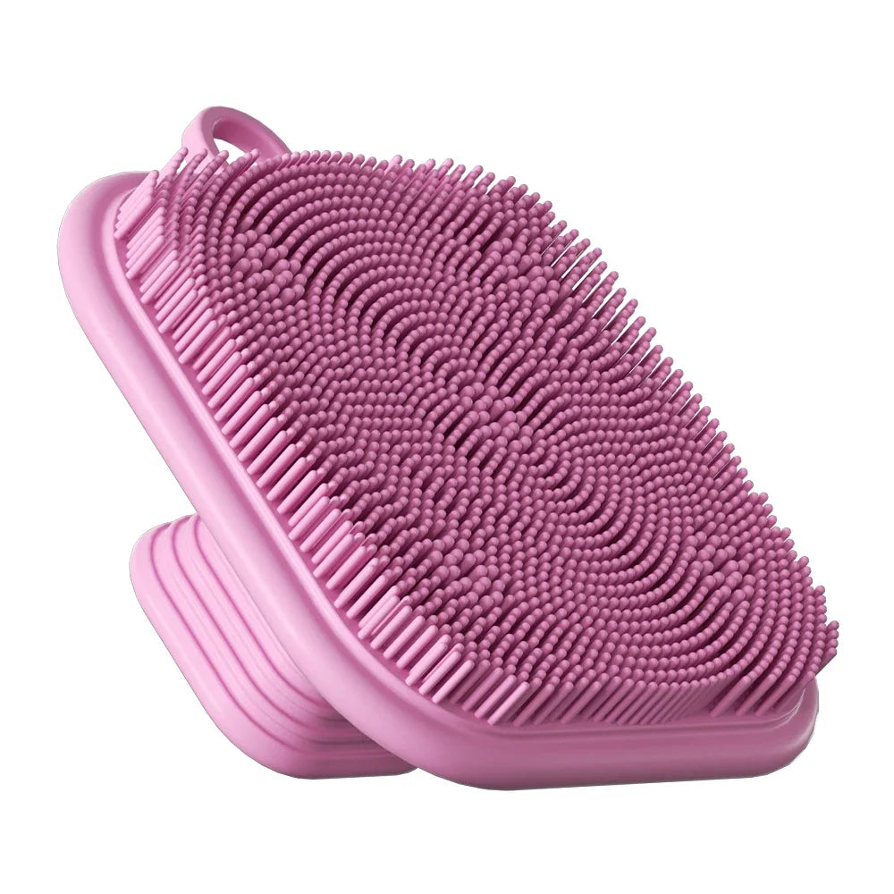 2-in-1 Men's Silicone Brush - Square Face & Beard Exfoliator, Travel-Size Deep Cleanser for Grooming Essentials