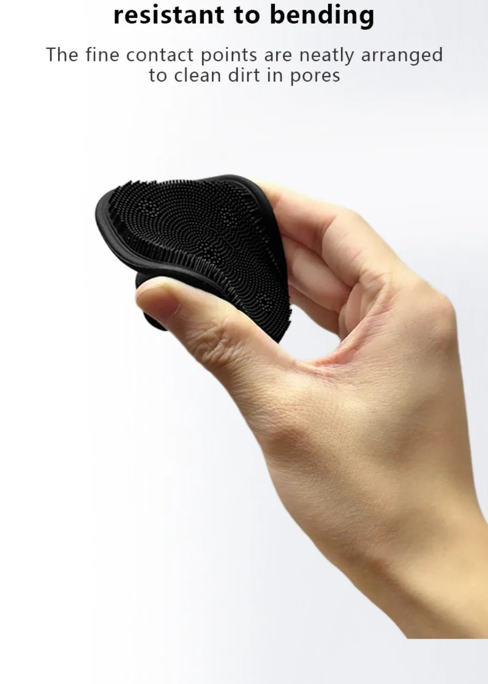 2-in-1 Men's Silicone Brush - Square Face & Beard Exfoliator, Travel-Size Deep Cleanser for Grooming Essentials
