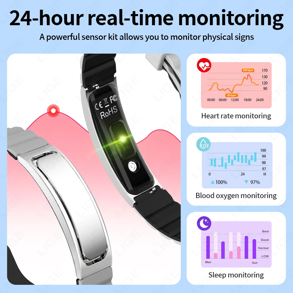 स्मार्ट वॉच मच्छर-रोधी स्मार्ट ब्रेसलेट स्मार्टवॉच पुरुषों और महिलाओं के लिए एंड्रॉइड आईओएस स्पोर्ट्स स्मार्ट बैंड फिटनेस आउटडोर मल्टीस्पोर्ट