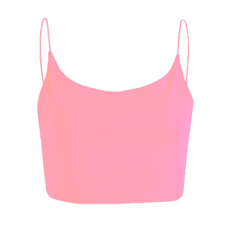 Hot Sale EU US Summer New Solid Color  Women Crop Top Backless Sleeveless Tank Top