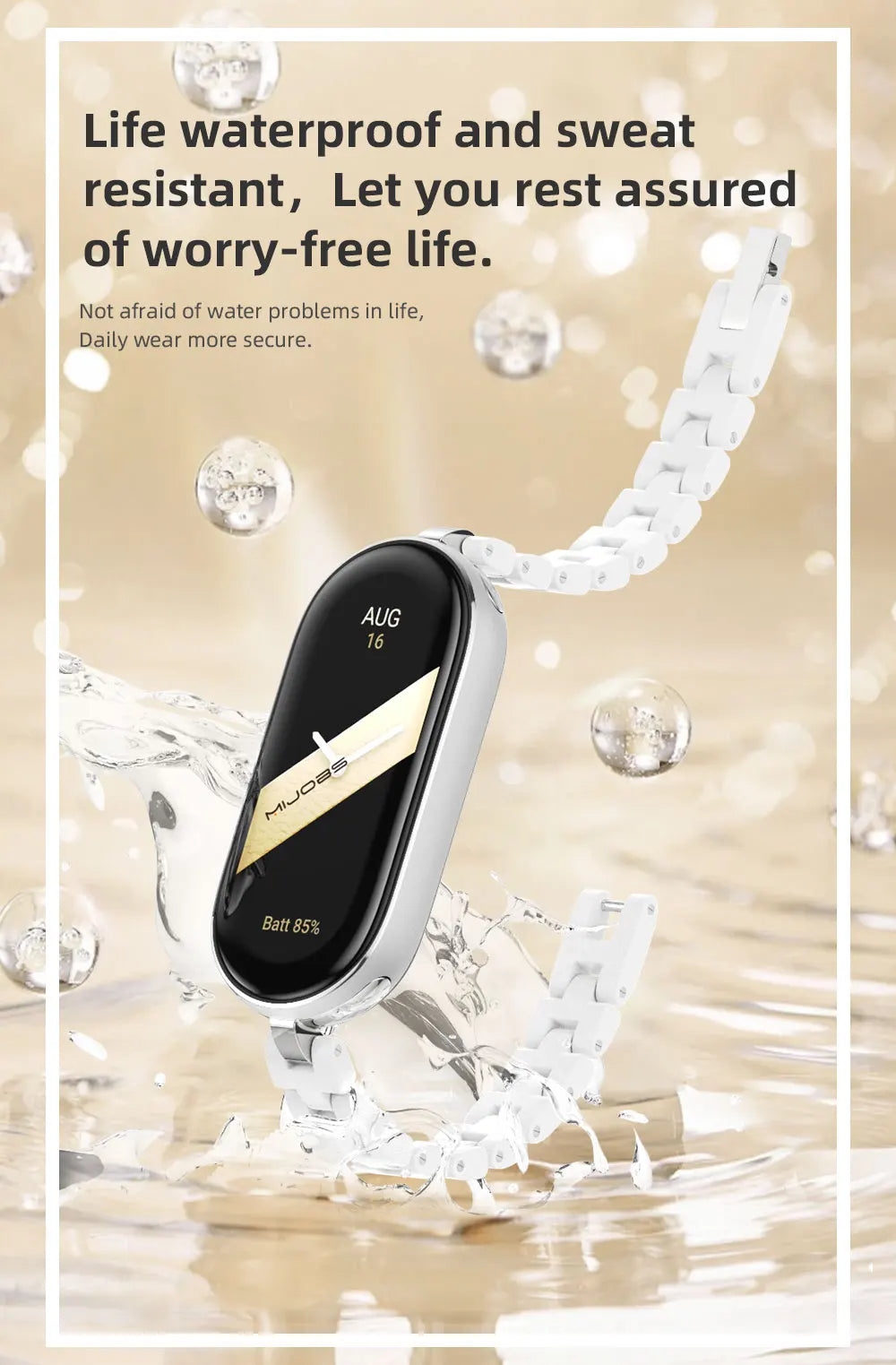 Xiaomi Mi Smart Band 9 ब्रेसलेट के लिए Mi Band 9 10 8 7 6 5 4 3 रिस्ट स्ट्रैप, ग्लोबल वर्जन, छोटी कलाई के लिए, महिलाओं और लड़कियों के लिए Miband 8