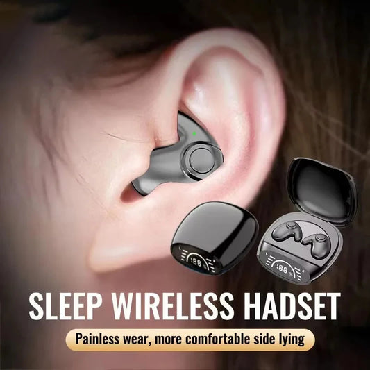 Sleep Invisible Headset Noise Cancelling Wireless Headsets Waterproof Sports Stereo With Mic Bluetooth Earohone