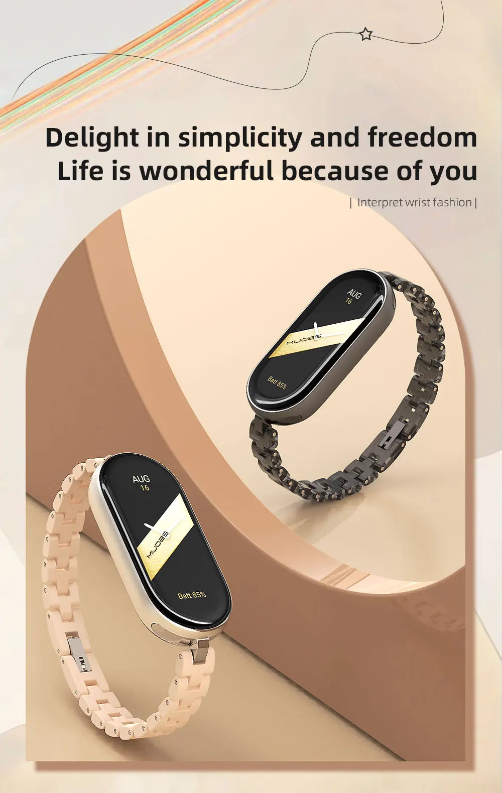 Xiaomi Mi Smart Band 9 ब्रेसलेट के लिए Mi Band 9 10 8 7 6 5 4 3 रिस्ट स्ट्रैप, ग्लोबल वर्जन, छोटी कलाई के लिए, महिलाओं और लड़कियों के लिए Miband 8