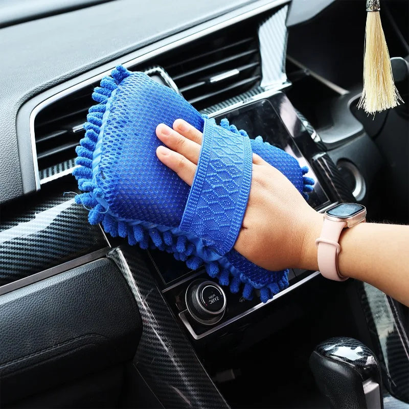 Auto Gloves Car Washing Accessories  Car Cleaning Brush Cleaner Tools Microfiber Cars Washer Sponge Cleaning Washing Towel