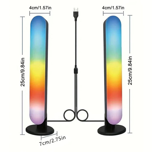 Smart Led Strip Lights With Remote Control With-remote Rgb Light Bar Lamp Sync With-music Atmosphere Decoration Desktop For-room