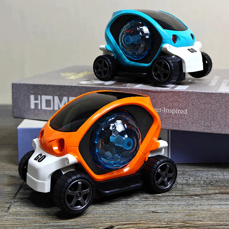 Children's Electric Toy Car Flashing Music Omnidirectional Rotating Cool Electric Light Boy Girl Best Holiday Gift