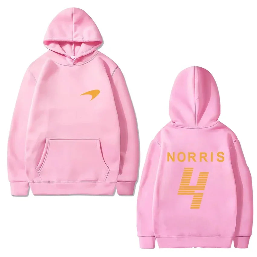 Hot sale Lando Norris Racing Driver Double Sided Print Sweatshirt Men Women Oversized Hoodie Unisex Fleece Long sleeve pullovers