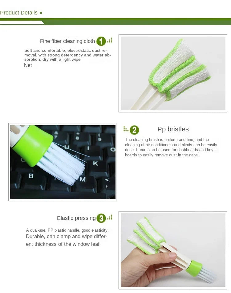 Car Air Conditioner Vent Brush Microfibre Car Grille Cleaner Auto Detailing Blinds Duster Car Cleaning Brush Interior Accessori