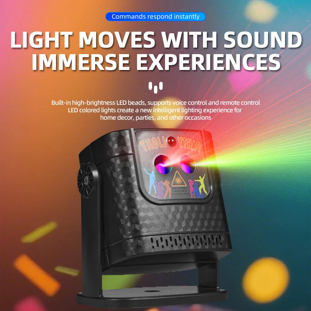 Mini 60  Patterns Projector Party Effect Lights DJ Disco Holiday Christmas Dance Bedroom Decoration Car Lamp Show Gift YR10