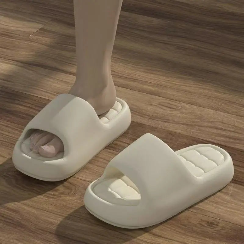 Women Summer Slippers Bathroom Shower Shoes Thick Soft Sole Non Slip House Slippers Men Fashion Lightweight Beach Sandals