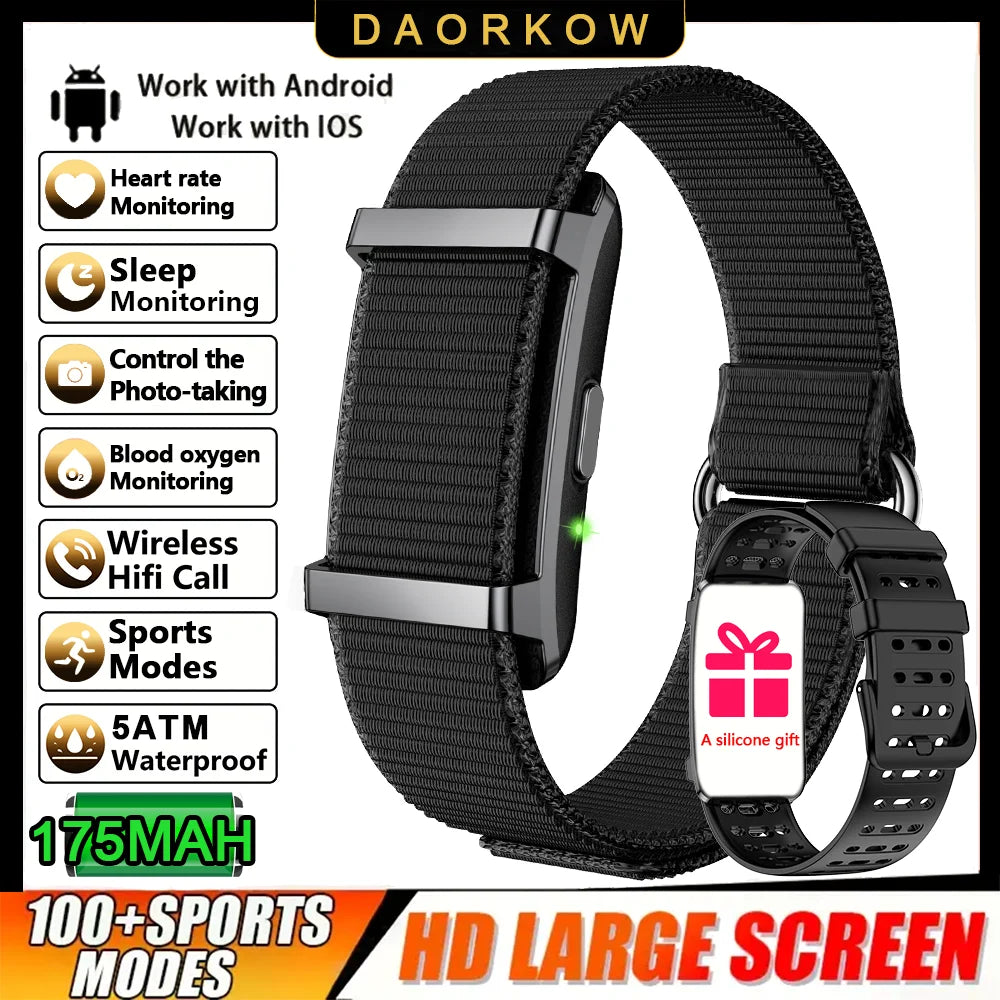 Smart Bracelet Sports Fitness Tracker Health Monitoring Step Count Heart Rate Sleep Tracking 1ATM Waterproof Smart Wristband