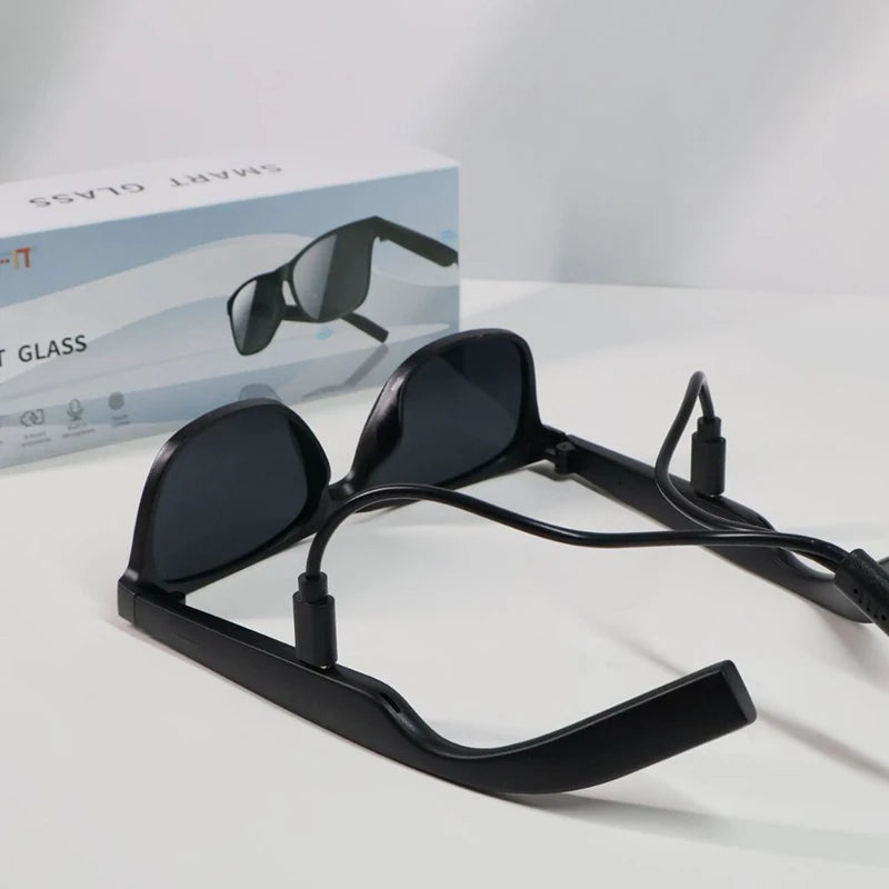 Lenovo Smart Glasses Remote Control Touch Photo Camera Recording Translator Voice Assistant Adults Wireless Bluetooth Glasses