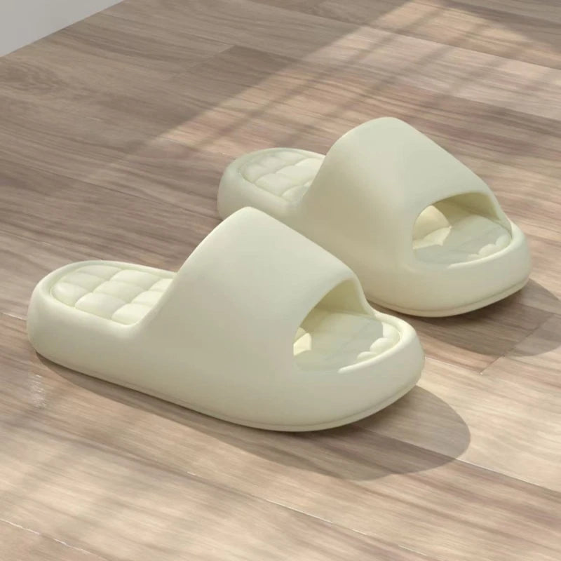 Women Summer Slippers Bathroom Shower Shoes Thick Soft Sole Non Slip House Slippers Men Fashion Lightweight Beach Sandals