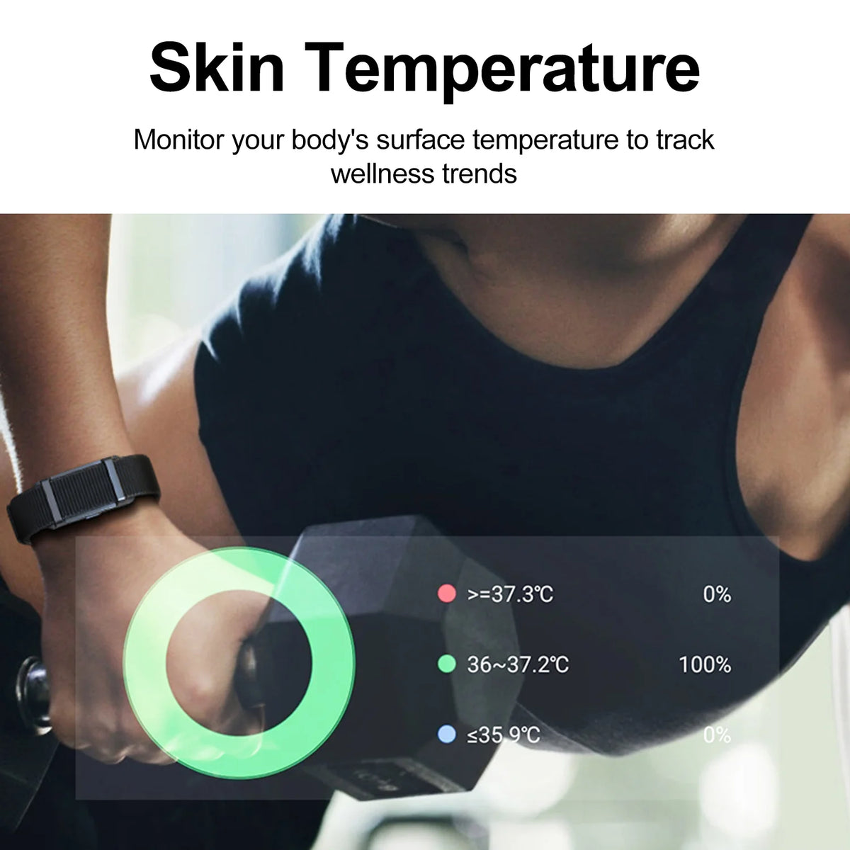Smart Bracelet Sports Fitness Tracker Health Monitoring Step Count Heart Rate Sleep Tracking 1ATM Waterproof Smart Wristband