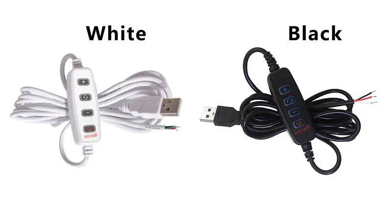 0.5-5 मीटर यूएसबी 5V एलईडी डुअल कलर स्ट्रिप लाइट किट, 120 एलईडी/मीटर, 3000K, 4000K, 6000K सीसीटी फ्लेक्सिबल टेप बार लैंप, 4-की 2 मीटर डिमर कंट्रोलर के साथ।