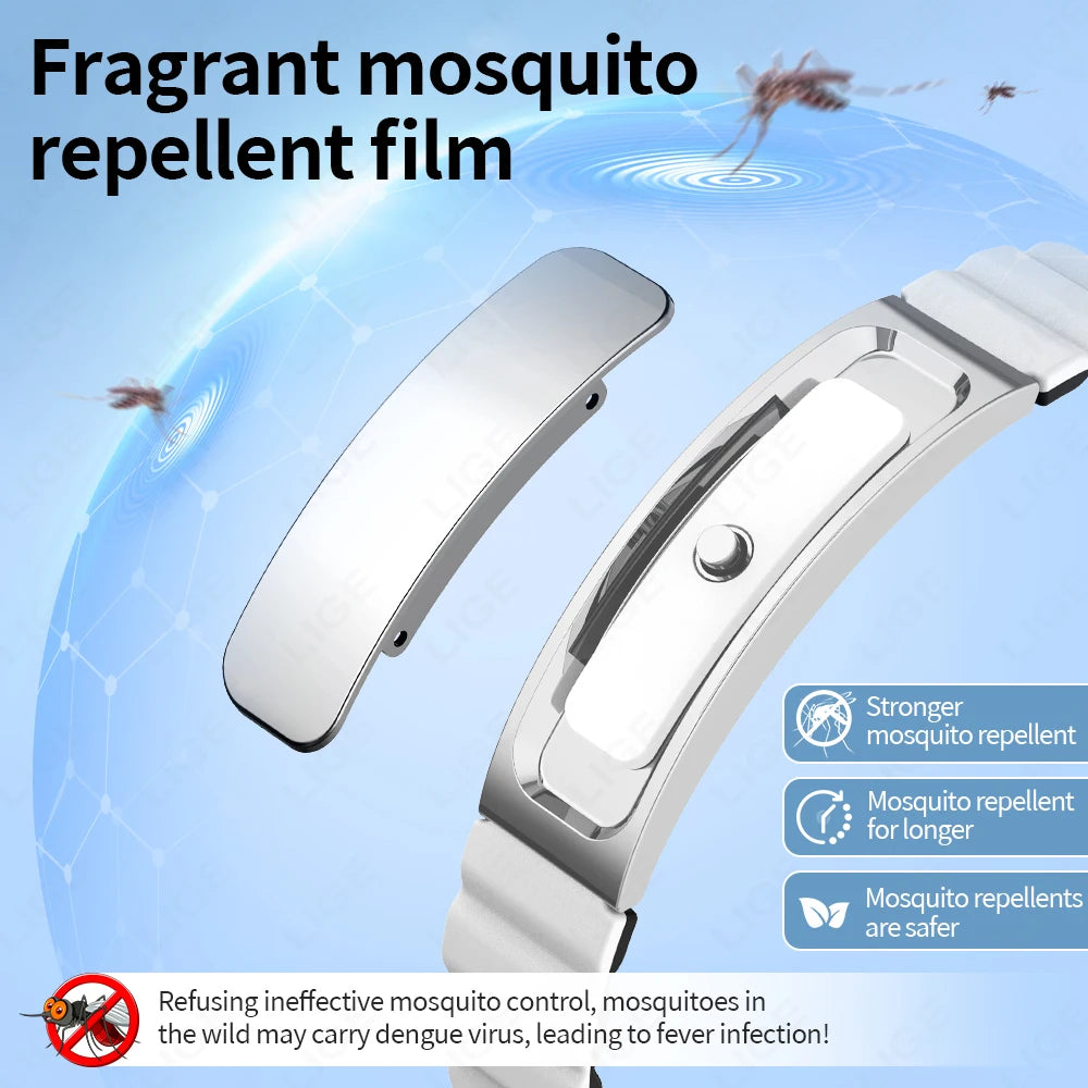 स्मार्ट वॉच मच्छर-रोधी स्मार्ट ब्रेसलेट स्मार्टवॉच पुरुषों और महिलाओं के लिए एंड्रॉइड आईओएस स्पोर्ट्स स्मार्ट बैंड फिटनेस आउटडोर मल्टीस्पोर्ट