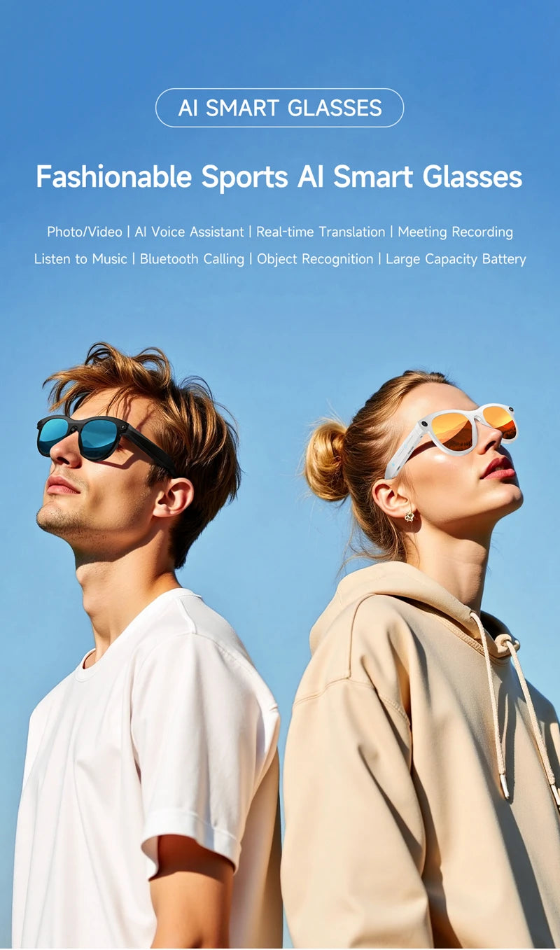 वीवो 8K एआई स्मार्ट ग्लासेस एचडी कलर चेंजिंग चैट जीपीटी 1200एमपी ट्रांसलेट कैमरा ब्लूटूथ कॉल वॉयस असिस्टेंट म्यूजिक कंट्रोल 2026