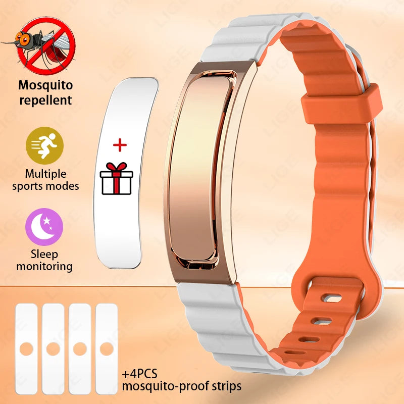 स्मार्ट वॉच मच्छर-रोधी स्मार्ट ब्रेसलेट स्मार्टवॉच पुरुषों और महिलाओं के लिए एंड्रॉइड आईओएस स्पोर्ट्स स्मार्ट बैंड फिटनेस आउटडोर मल्टीस्पोर्ट