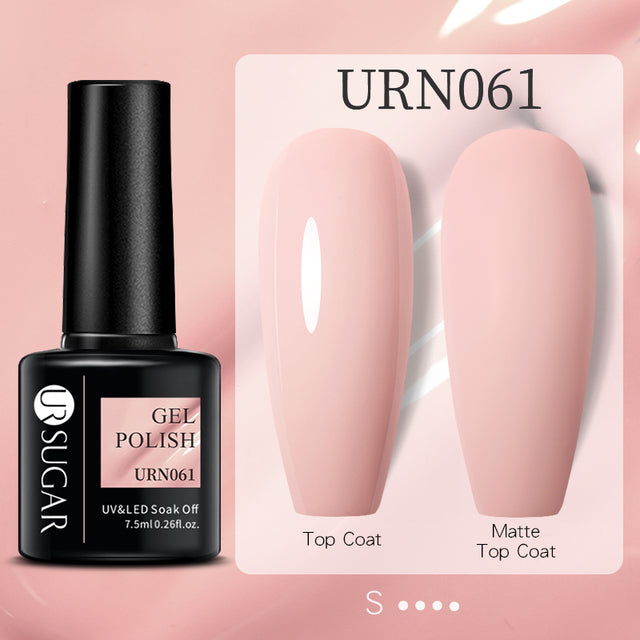 طلاء أظافر جل لامع بألوان الأسود والأبيض والأحمر، مطفي