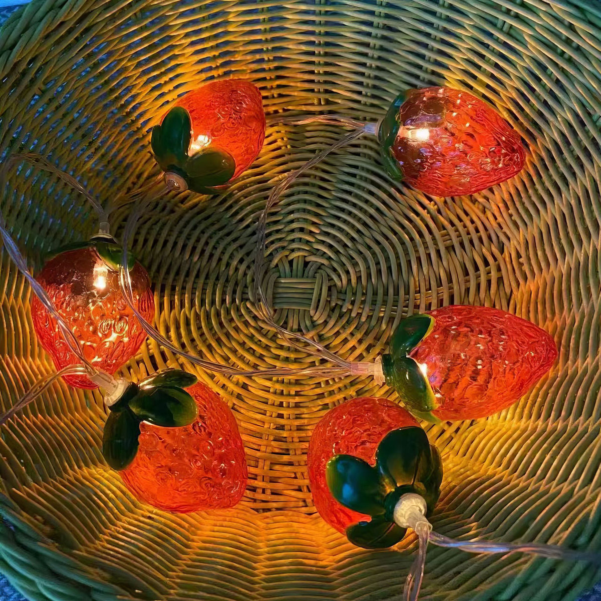 Fruit Led Colored Lamp Strawberry Lighting Chain