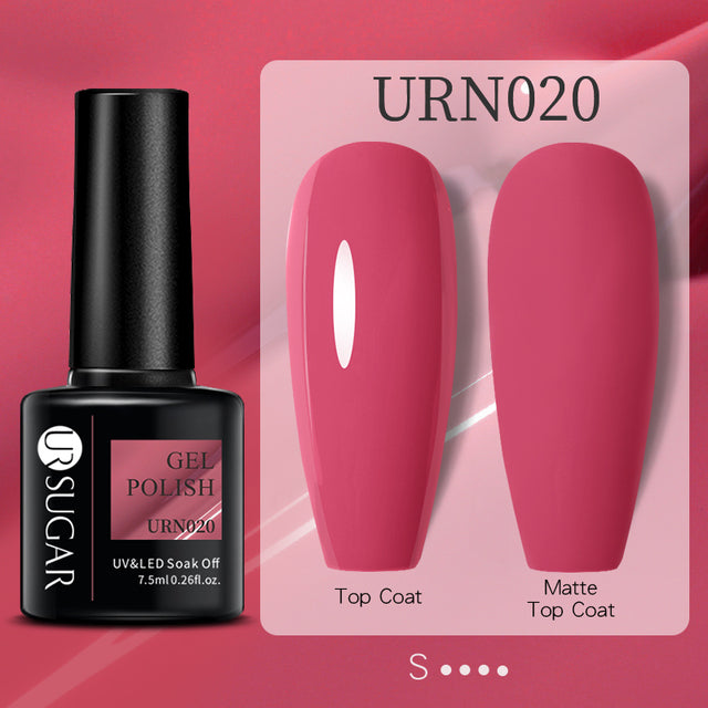 طلاء أظافر جل لامع بألوان الأسود والأبيض والأحمر، مطفي