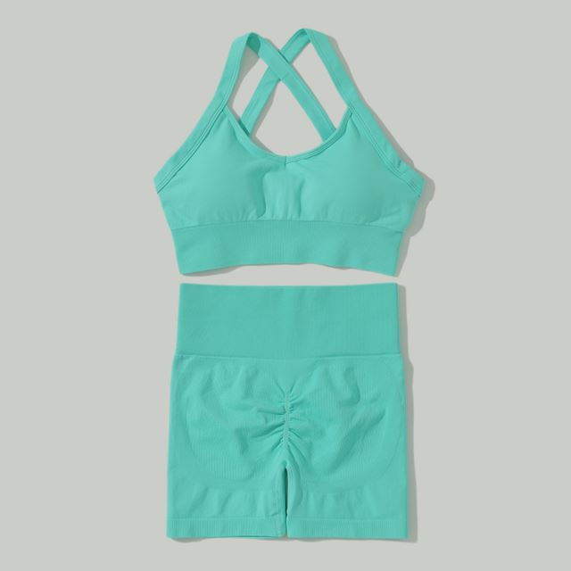 مجموعة اليوغا Vrouwen Gym Kleding Naadloze Sport Set Vrouwen Legg